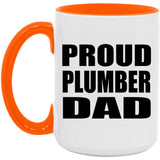 Proud Plumber Dad - 15oz Accent Mug Orange