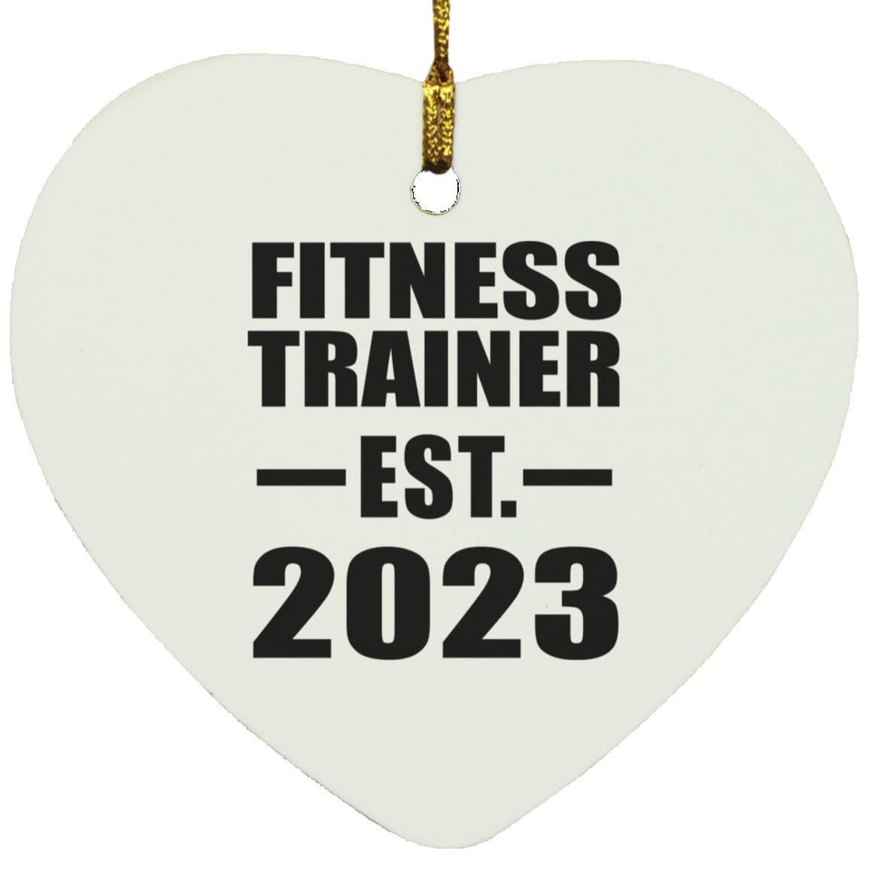 Fitness Trainer Established EST. 2023 - Heart Ornament