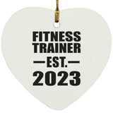 Fitness Trainer Established EST. 2023 - Heart Ornament