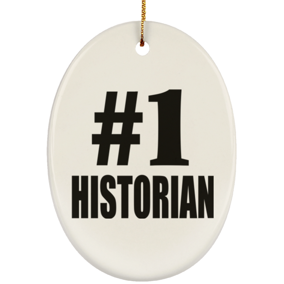 Number One #1 Historian - Oval Ornament