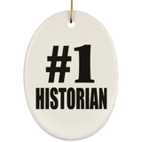 Number One #1 Historian - Oval Ornament