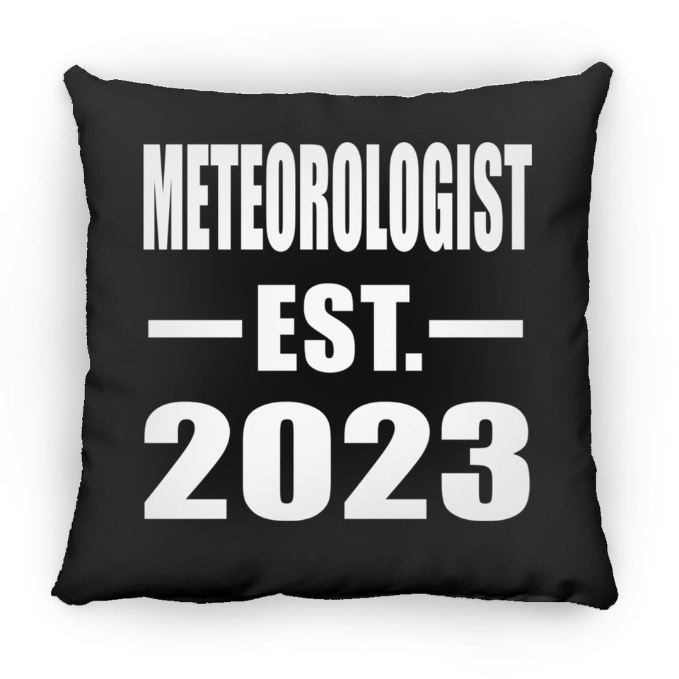 Meteorologist Established EST. 2023 - Throw Pillow Black
