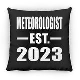 Meteorologist Established EST. 2023 - Throw Pillow Black