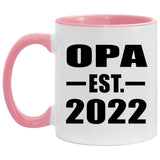 Opa Established EST. 2022 - 11oz Accent Mug Pink