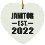 Janitor Established EST. 2022 - Heart Ornament