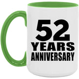 52nd Anniversary 52 Years Anniversary - 15oz Accent Mug Green