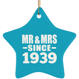 85th Anniversary Mr & Mrs Since 1939 - Star Ornament