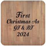 First Christmas As Gf & Bf 2024 - Drink Coaster C