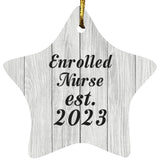 Enrolled Nurse Established Est. 2023 - Star Ornament F