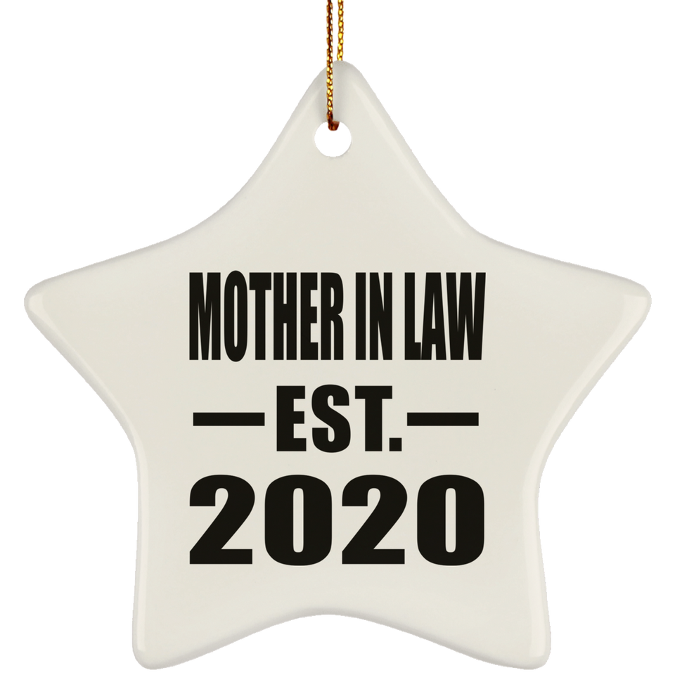 Mother In Law Established EST. 2020 - Star Ornament