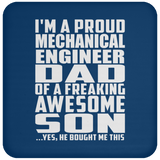 Proud Mechanical Engineer Dad Of Awesome Son - Drink Coaster
