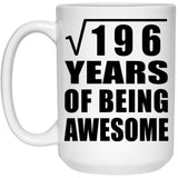 14th Birthday Square Root of 196 Years of Being Awesome - 15oz Coffee Mug