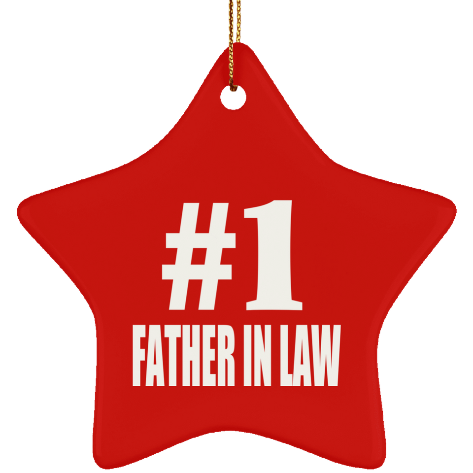 Number One #1 Father In Law - Star Ornament