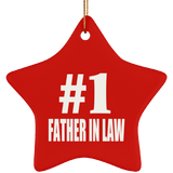 Number One #1 Father In Law - Star Ornament