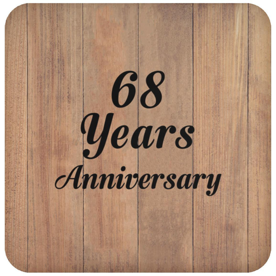 68th Anniversary 68 Years Anniversary - Drink Coaster C