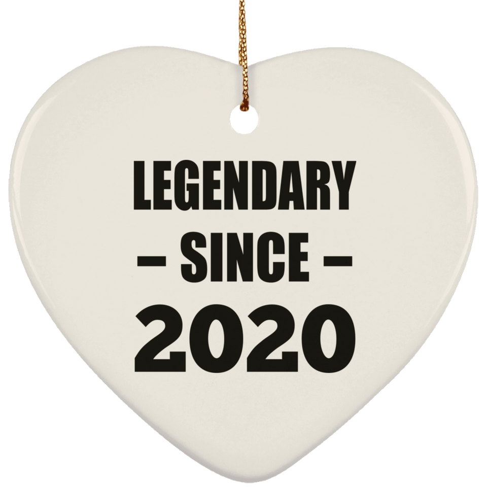 4th Birthday Legendary Since 2020 - Heart Ornament