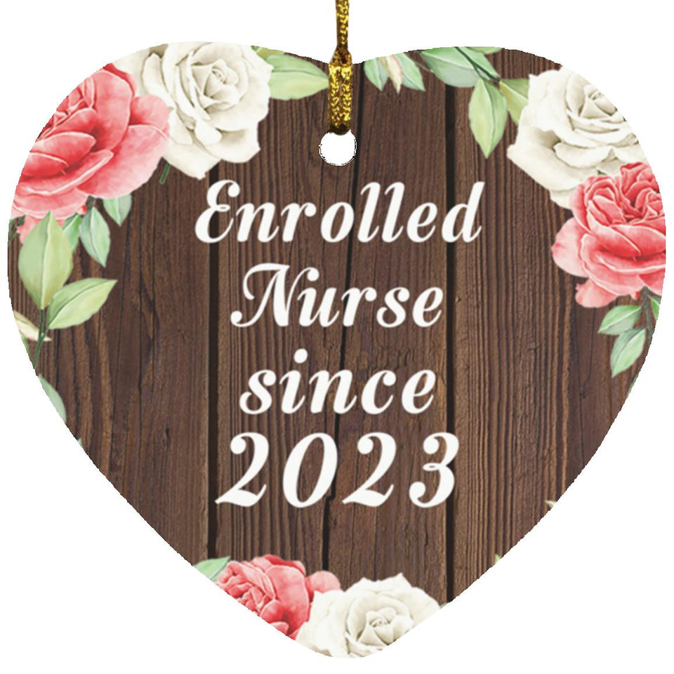 Enrolled Nurse Since 2023 - Heart Ornament A