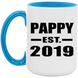 Pappy Established EST. 2019 - 15oz Accent Mug Blue