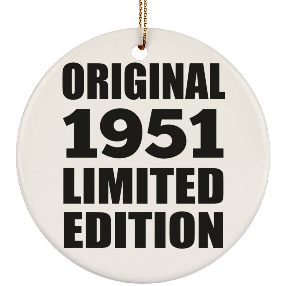73rd Birthday Original 1951 Limited Edition - Circle Ornament