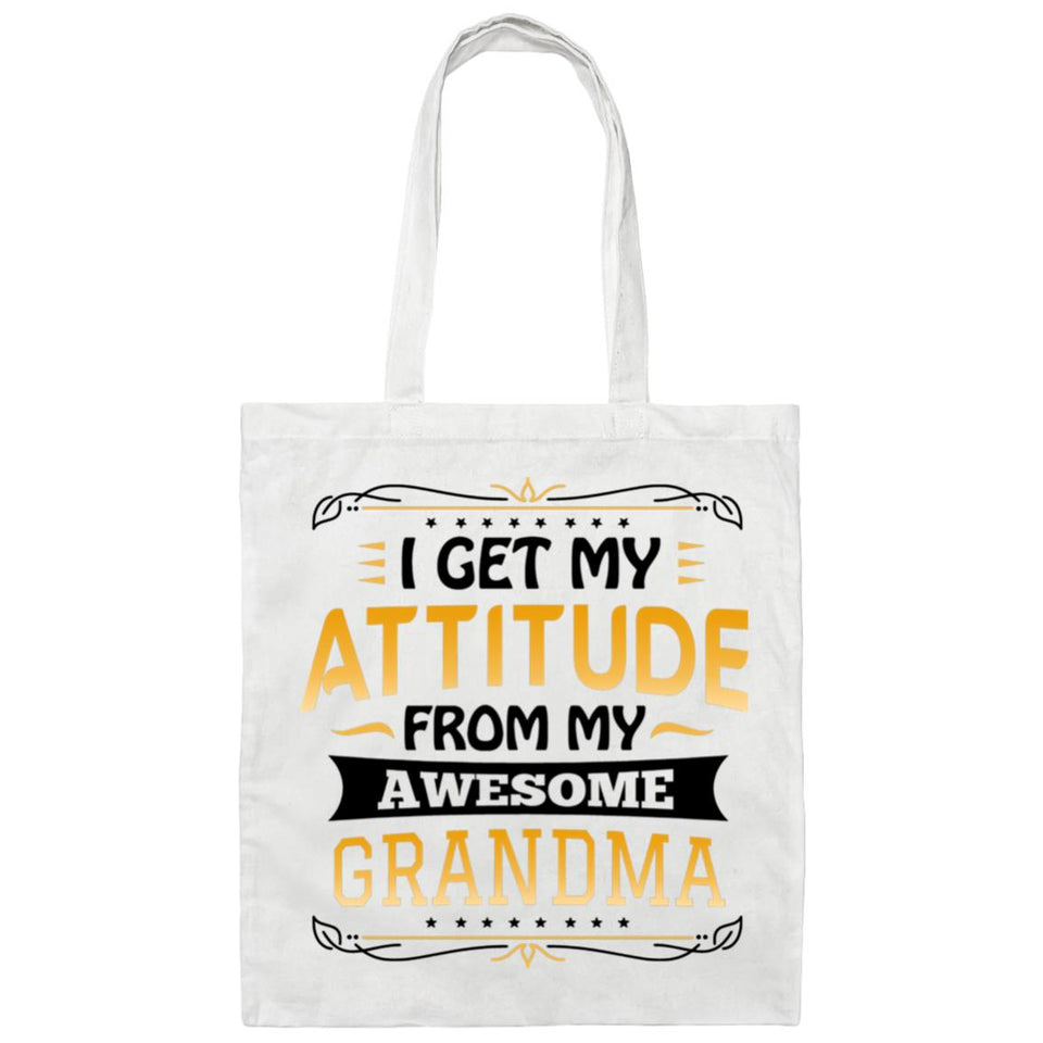 I Get My Attitude From My Awesome Grandma - Tote Bag White