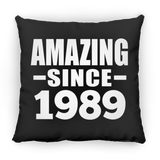 35th Birthday Amazing Since 1989 - Throw Pillow Black