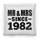 42nd Anniversary Mr & Mrs Since 1982 - Throw Pillow