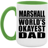 Marshall World's Okayest Dad - 15oz Accent Mug Green