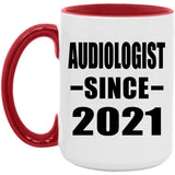 Audiologist Since 2021 - 15oz Accent Mug Red