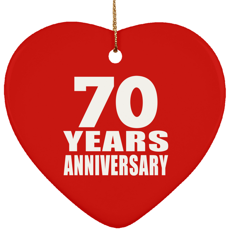 70th Anniversary 70 Years - Heart Ornament