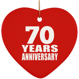 70th Anniversary 70 Years - Heart Ornament