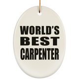 World's Best Carpenter - Oval Ornament