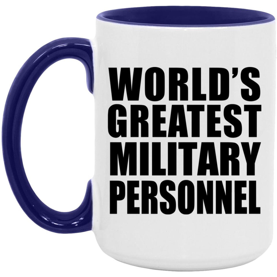World's Greatest Military Personnel - 15oz Accent Mug Purple