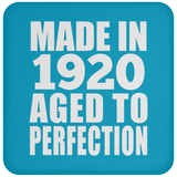 104th Birthday Made In 1920 Aged to Perfection - Drink Coaster