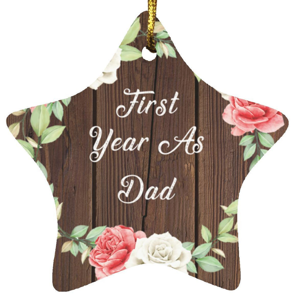 First Year As Dad - Star Ornament A