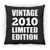 14th Birthday Vintage 2010 Limited Edition - Throw Pillow Black