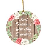 First Christmas With My Grandkid - Circle Ornament B