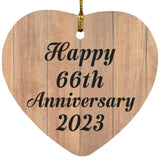 Happy 66th Anniversary 2023 - Heart Ornament C
