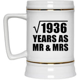 44th Anniversary Square Root of 1936 Years As Mr & Mrs - Beer Stein