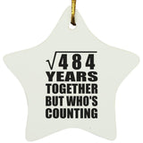 22nd Anniversary Square Root of 484 Years Who's Counting - Star Ornament