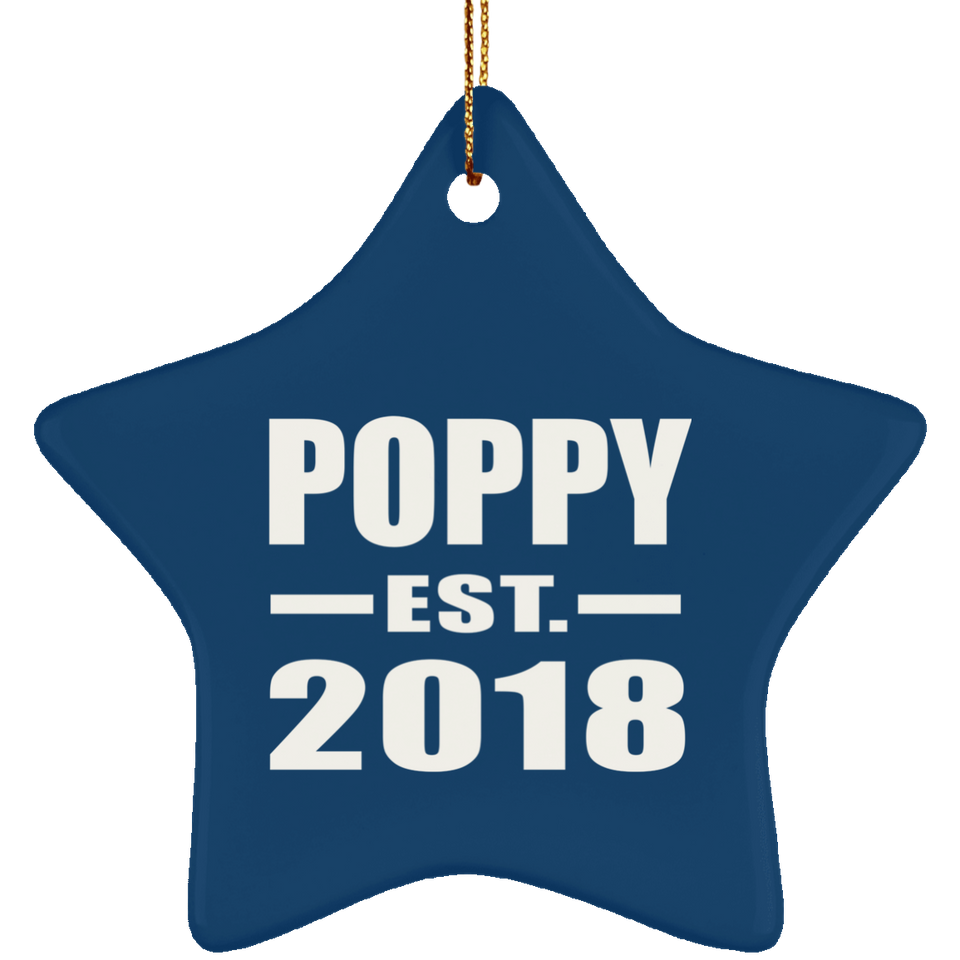 Poppy Established EST. 2018 - Star Ornament