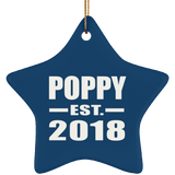 Poppy Established EST. 2018 - Star Ornament