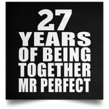 27th Anniversary 27 Years Of Being Mr Perfect - Poster Square