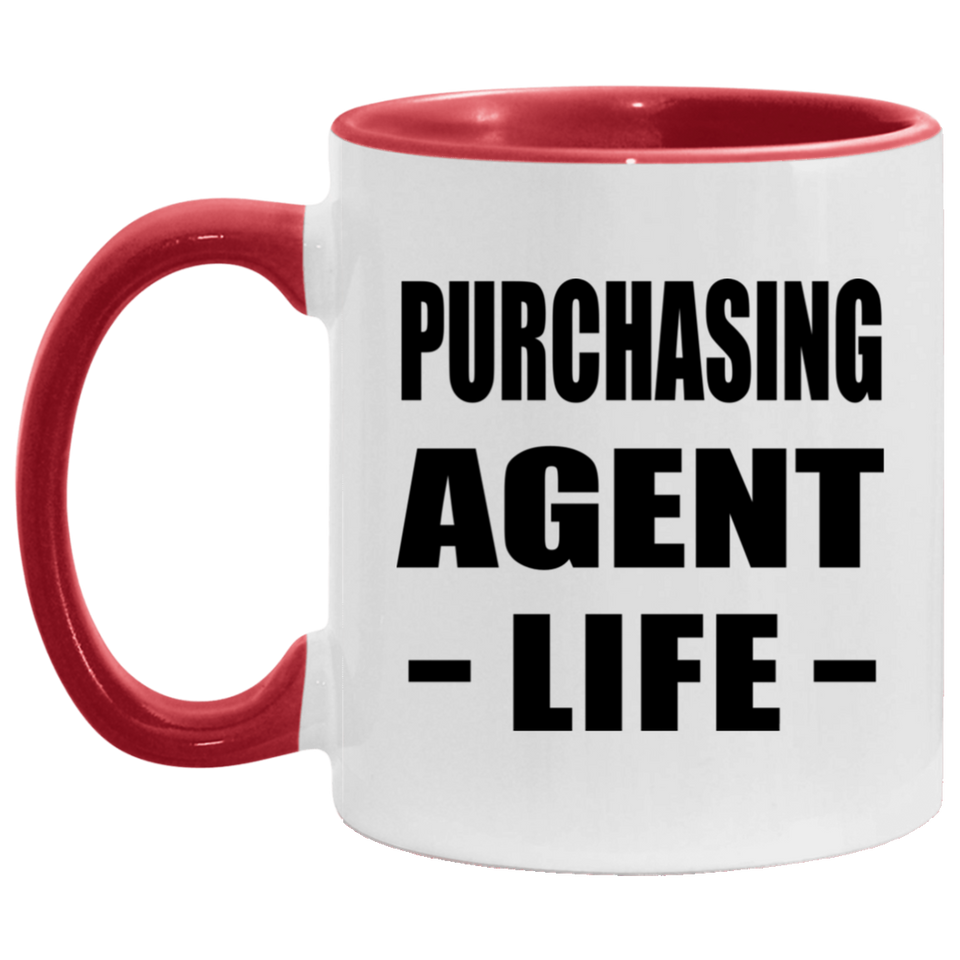 Purchasing Agent Life - 11oz Accent Mug Red