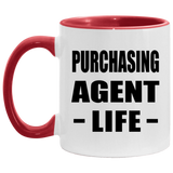 Purchasing Agent Life - 11oz Accent Mug Red