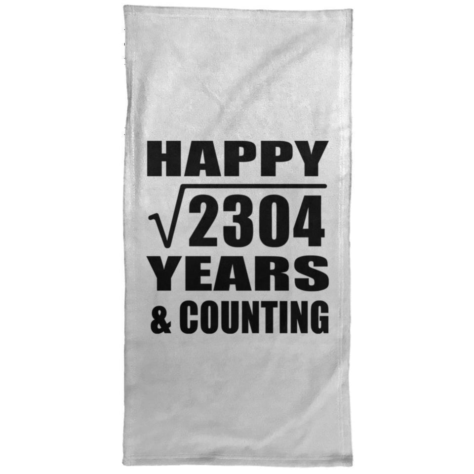 Happy 48th Anniversary Square Root of 2304 Years & Counting - Hand Towel