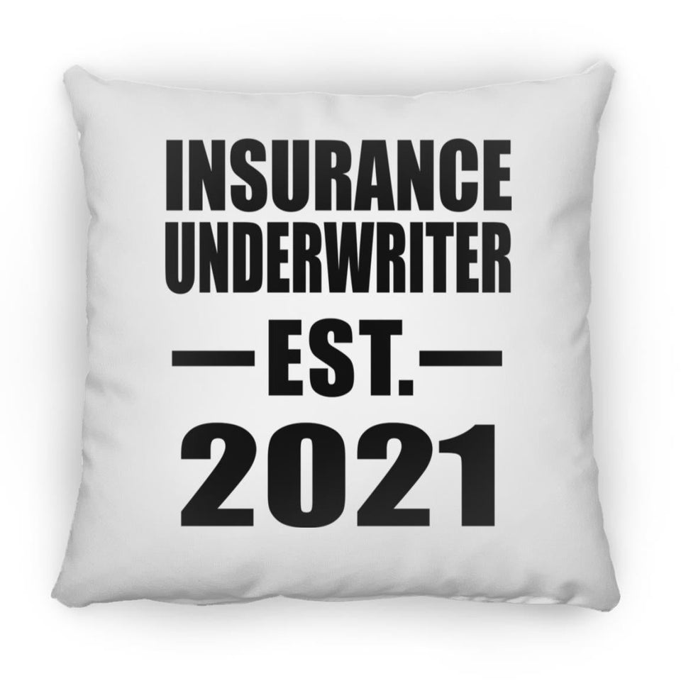 Insurance Underwriter Established EST. 2021 - Throw Pillow