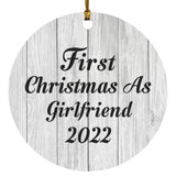 First Christmas As Girlfriend 2022 - Circle Ornament F