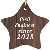 Civil Engineer Since 2023 - Star Ornament D