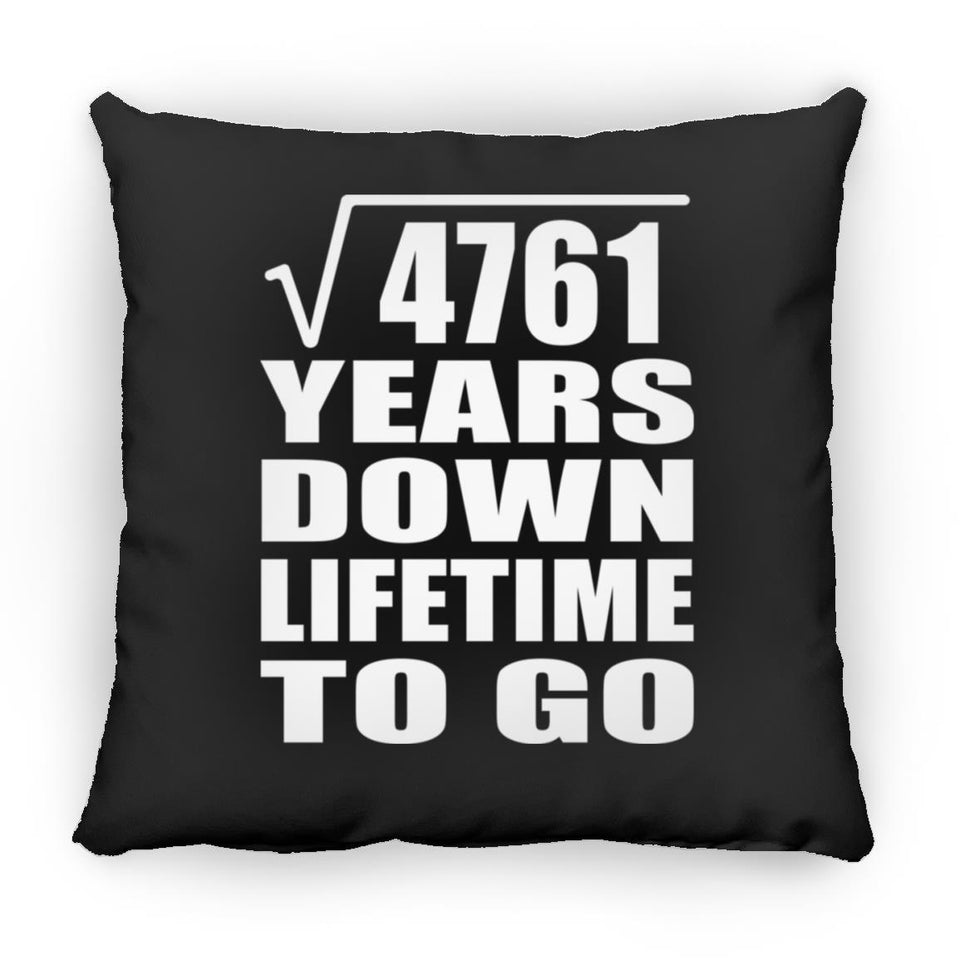 69th Anniversary Square Root of 4761 Years Lifetime To Go - Throw Pillow Black