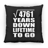 69th Anniversary Square Root of 4761 Years Lifetime To Go - Throw Pillow Black